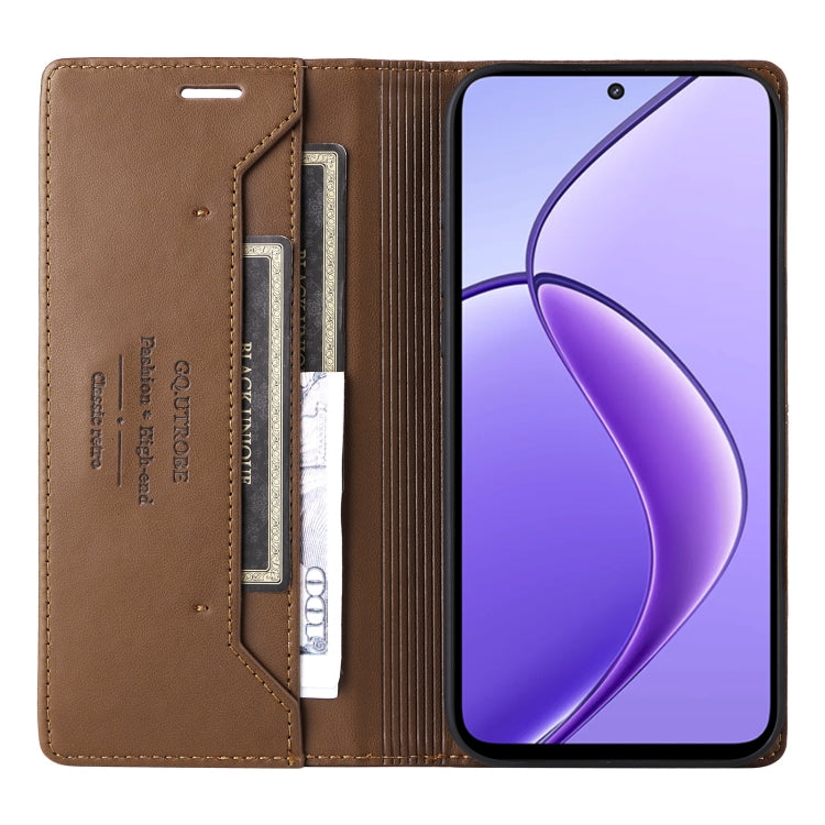 For Realme 12 5G / 12 Lite GQUTROBE G01 RFID Anti-theft Leather Phone Case