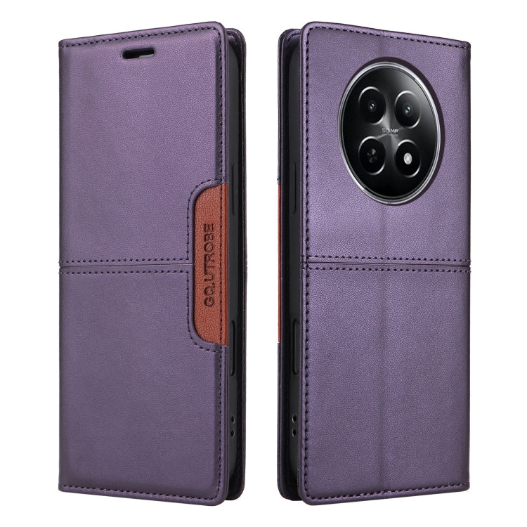 For Realme 12 5G / 12 Lite GQUTROBE G01 RFID Anti-theft Leather Phone Case