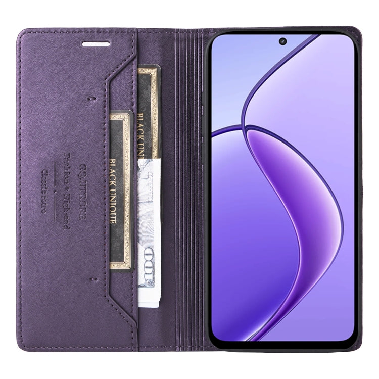 For Realme 12 5G / 12 Lite GQUTROBE G01 RFID Anti-theft Leather Phone Case