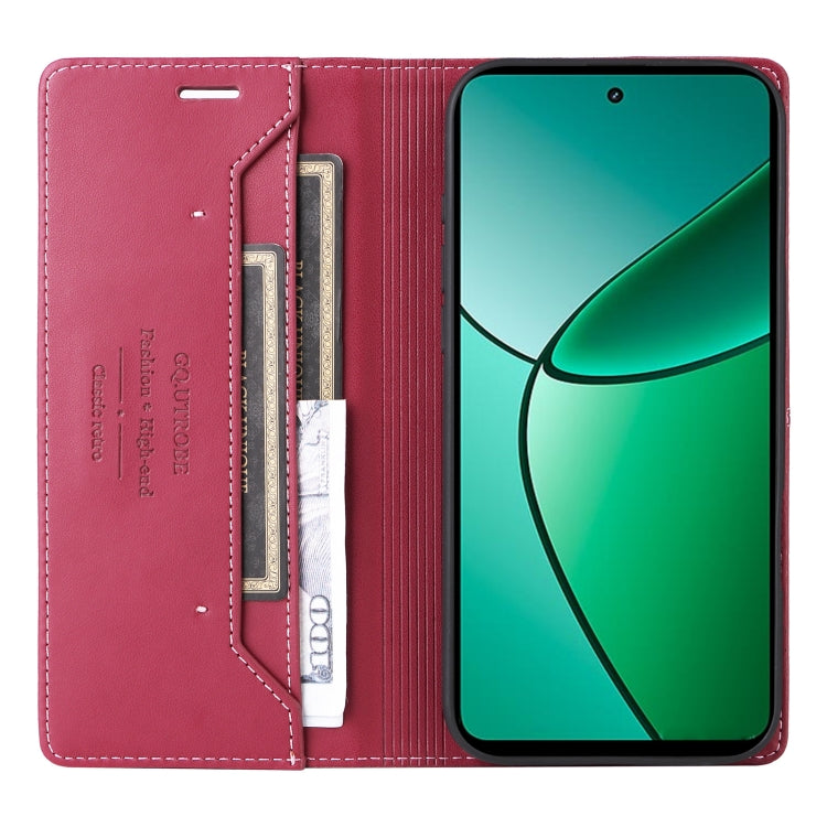 For Realme 12+ GQUTROBE G01 RFID Anti-theft Leather Phone Case