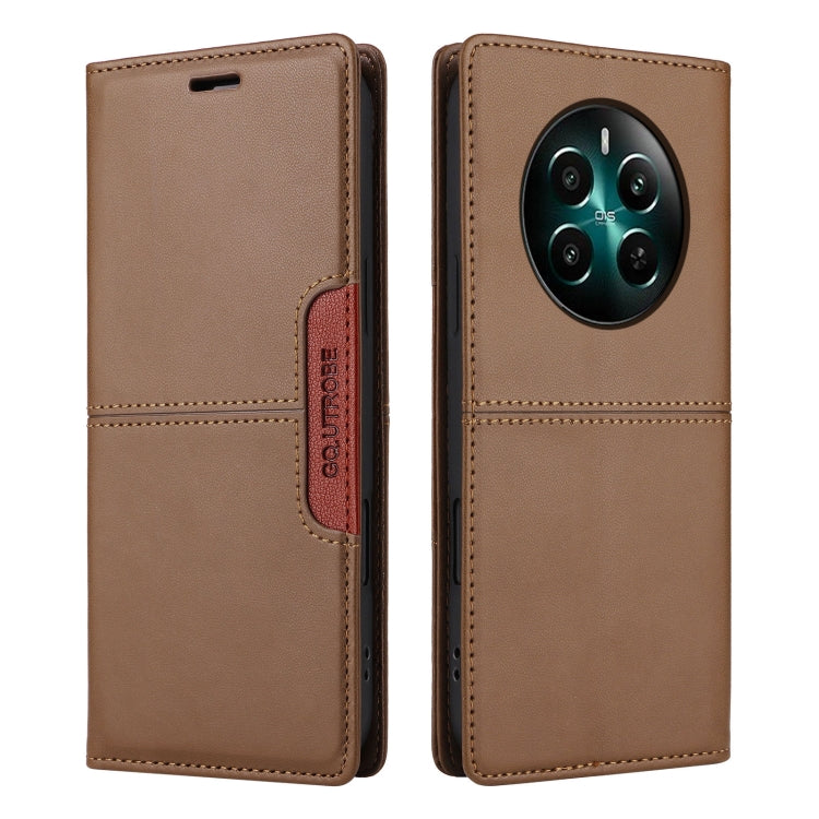 For Realme 12+ GQUTROBE G01 RFID Anti-theft Leather Phone Case