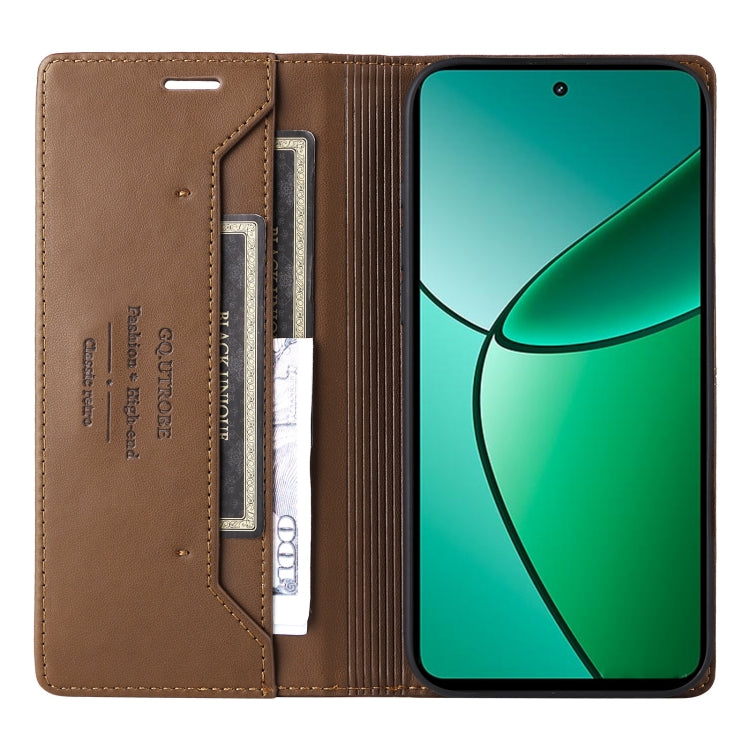 For Realme 12+ GQUTROBE G01 RFID Anti-theft Leather Phone Case