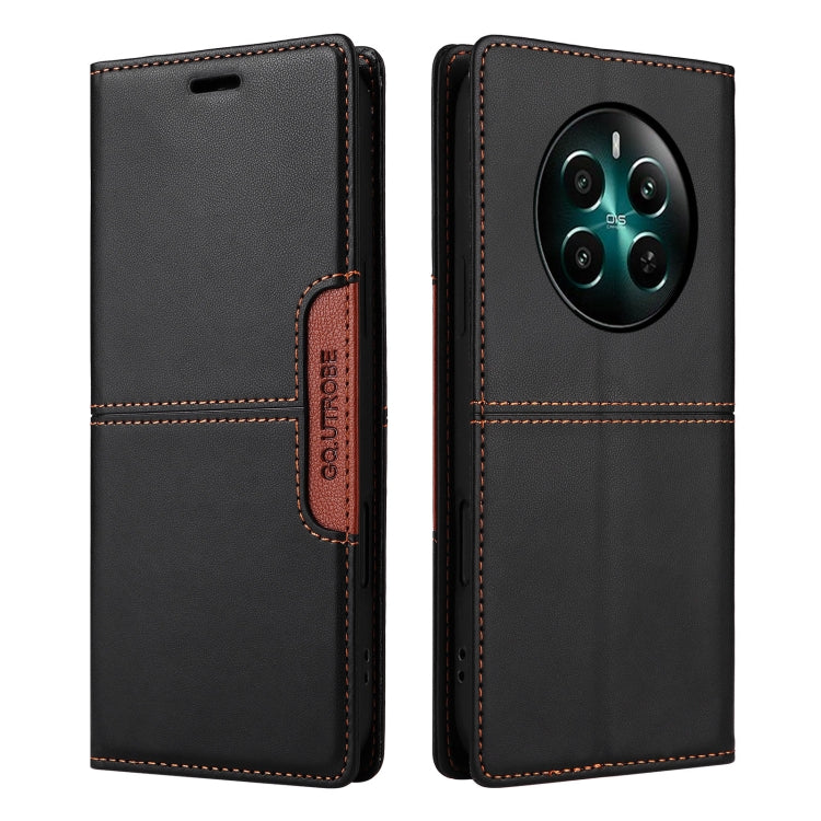 For Realme 12+ GQUTROBE G01 RFID Anti-theft Leather Phone Case