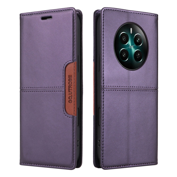 For Realme 12+ GQUTROBE G01 RFID Anti-theft Leather Phone Case