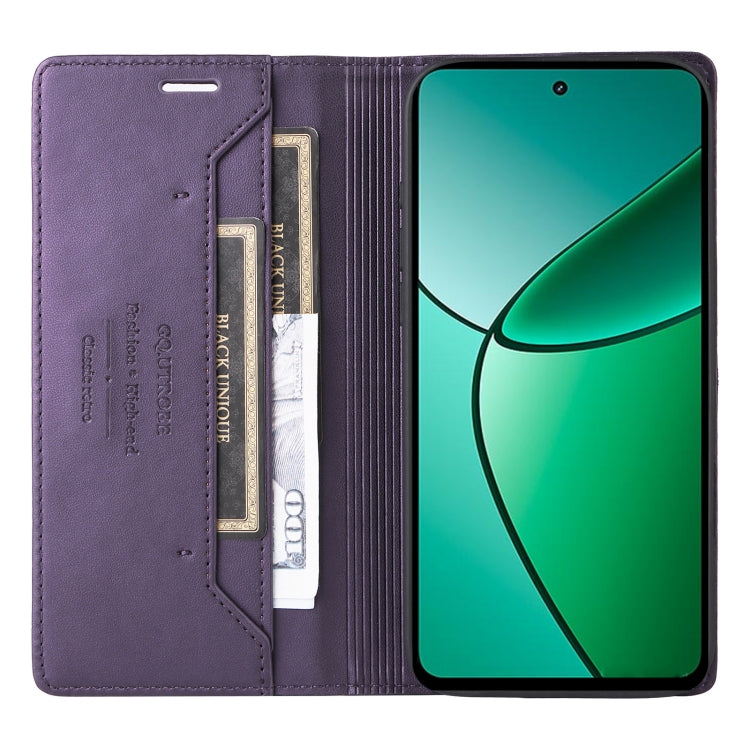 For Realme 12+ GQUTROBE G01 RFID Anti-theft Leather Phone Case