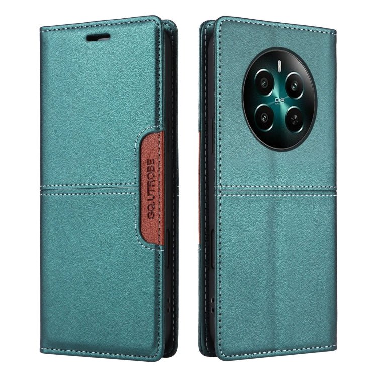 For Realme 12+ GQUTROBE G01 RFID Anti-theft Leather Phone Case
