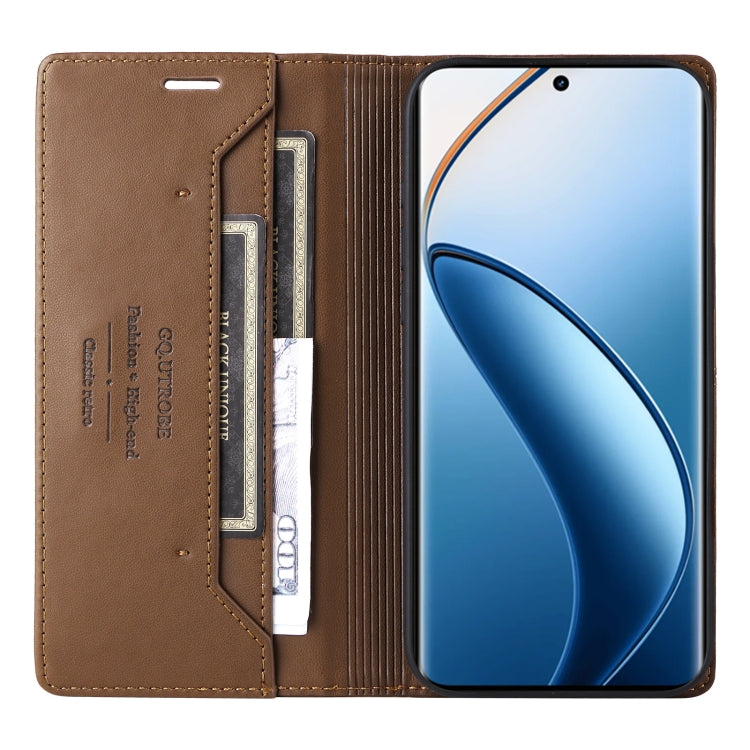 For Realme 12 Pro+ GQUTROBE G01 RFID Anti-theft Leather Phone Case