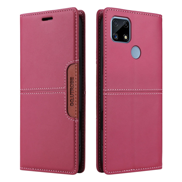 For Realme C15 GQUTROBE G01 RFID Anti-theft Leather Phone Case