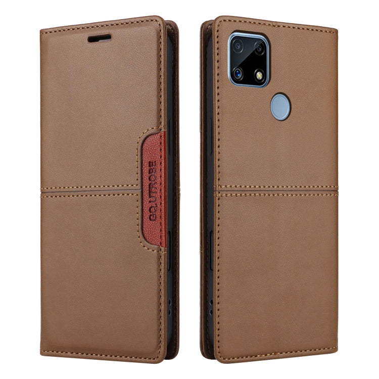 For Realme C15 GQUTROBE G01 RFID Anti-theft Leather Phone Case
