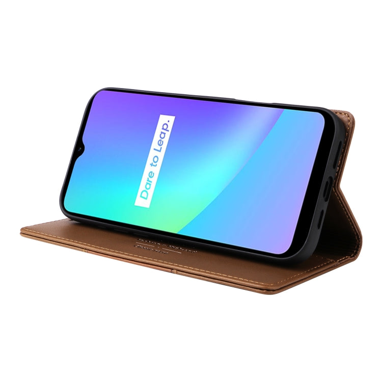 For Realme C15 GQUTROBE G01 RFID Anti-theft Leather Phone Case