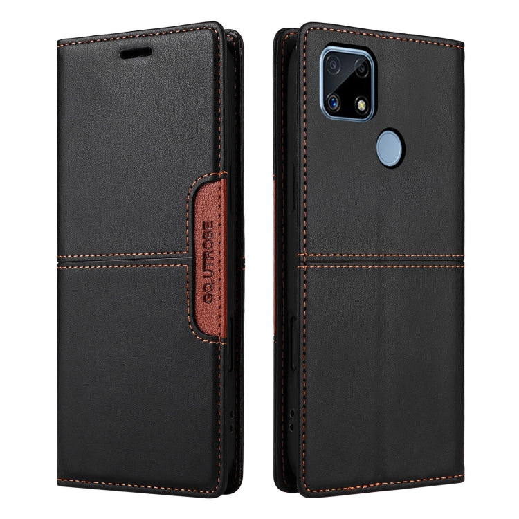 For Realme C15 GQUTROBE G01 RFID Anti-theft Leather Phone Case