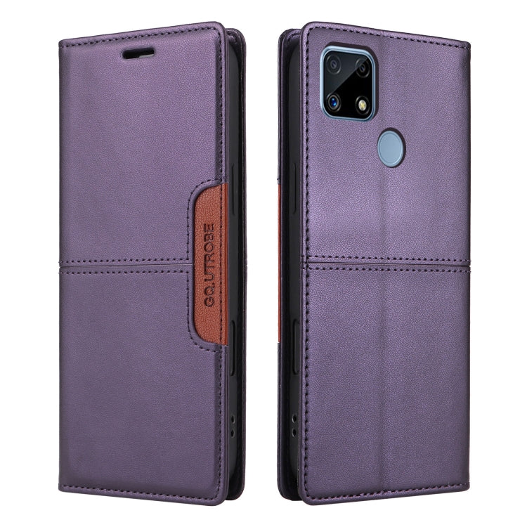 For Realme C15 GQUTROBE G01 RFID Anti-theft Leather Phone Case