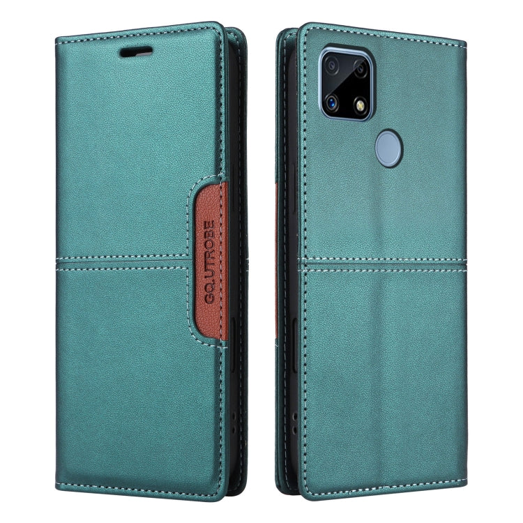 For Realme C15 GQUTROBE G01 RFID Anti-theft Leather Phone Case