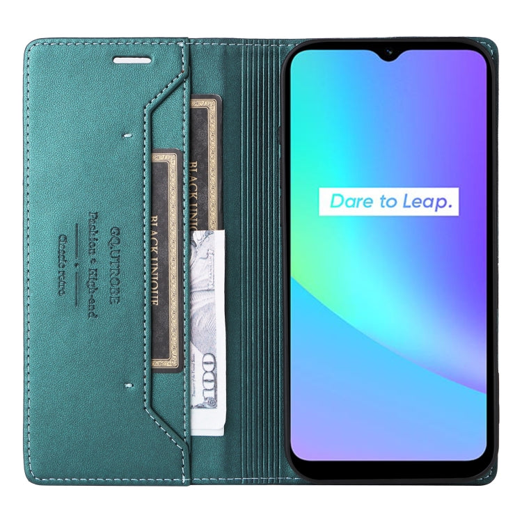 For Realme C15 GQUTROBE G01 RFID Anti-theft Leather Phone Case