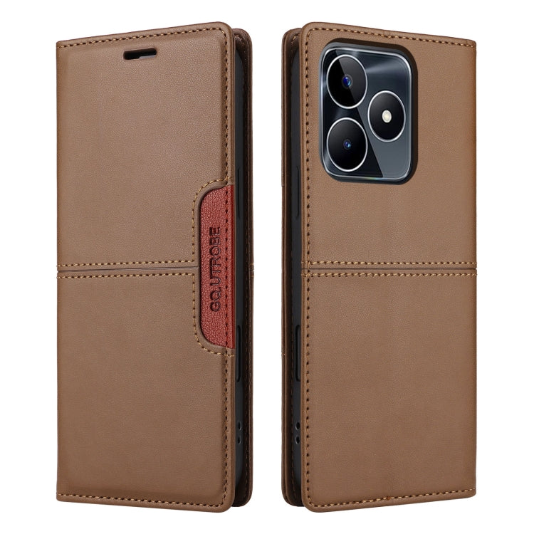 For Realme C53 4G GQUTROBE G01 RFID Anti-theft Leather Phone Case