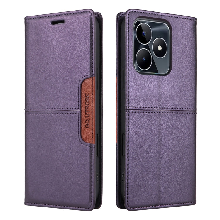 For Realme C53 4G GQUTROBE G01 RFID Anti-theft Leather Phone Case