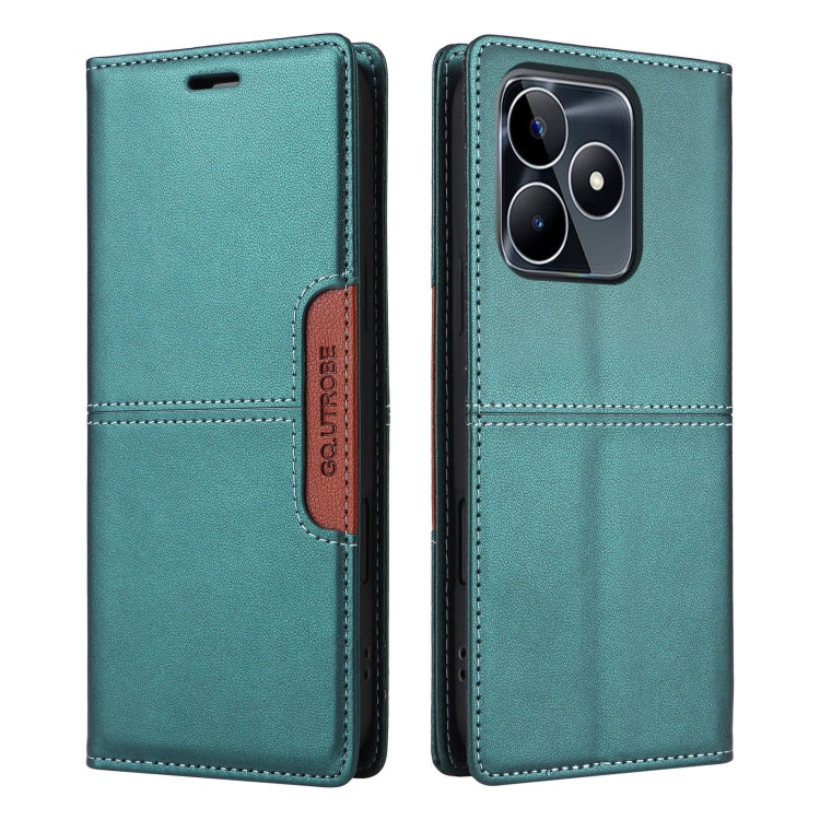 For Realme C53 4G GQUTROBE G01 RFID Anti-theft Leather Phone Case
