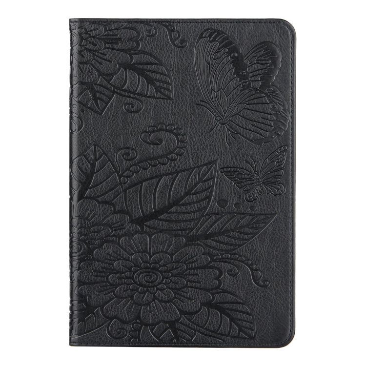 For iPad mini 6 / mini 2024 Butterfly Love Flower Embossed Leather Smart Tablet Case