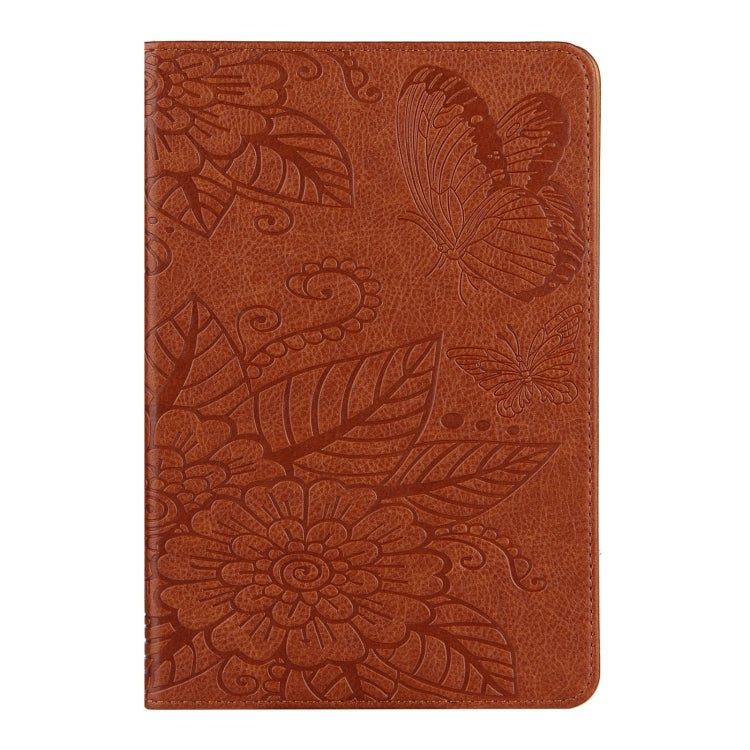 For iPad mini 6 / mini 2024 Butterfly Love Flower Embossed Leather Smart Tablet Case