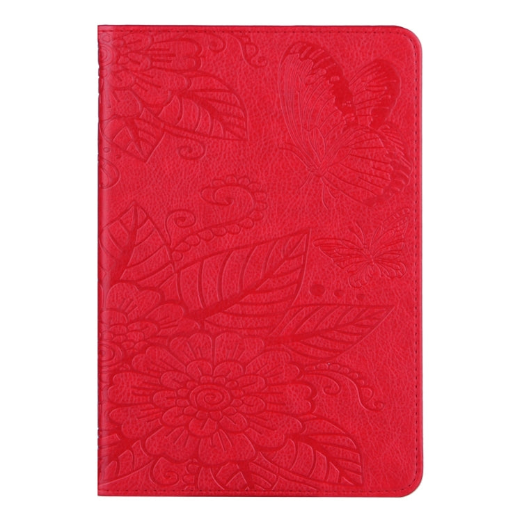 For iPad mini 6 / mini 2024 Butterfly Love Flower Embossed Leather Smart Tablet Case