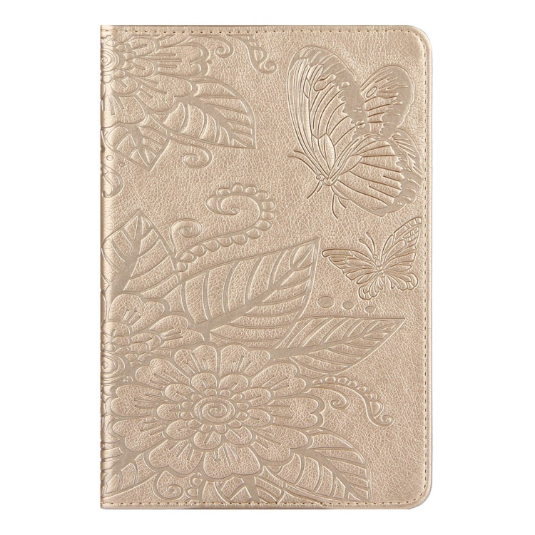 For iPad mini 6 / mini 2024 Butterfly Love Flower Embossed Leather Smart Tablet Case