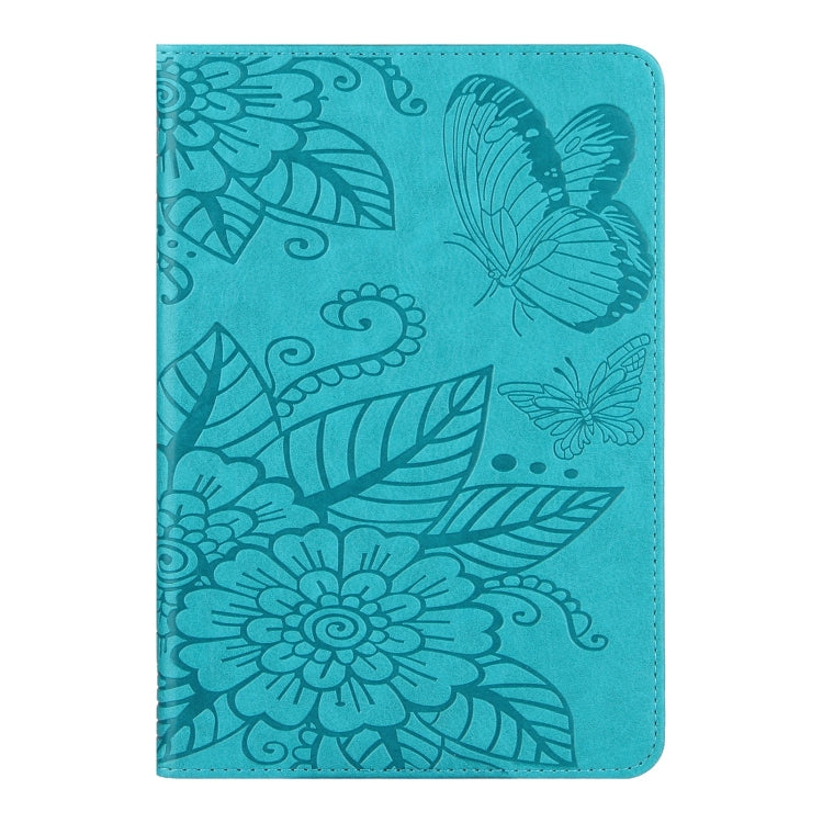 For iPad mini 6 / mini 2024 Butterfly Love Flower Embossed Leather Smart Tablet Case