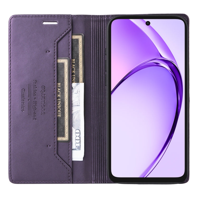 For OPPO A3x 5G / 4G GQUTROBE G01 RFID Anti-theft Leather Phone Case