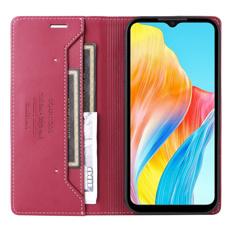 For OPPO A38 4G / A18 GQUTROBE G01 RFID Anti-theft Leather Phone Case