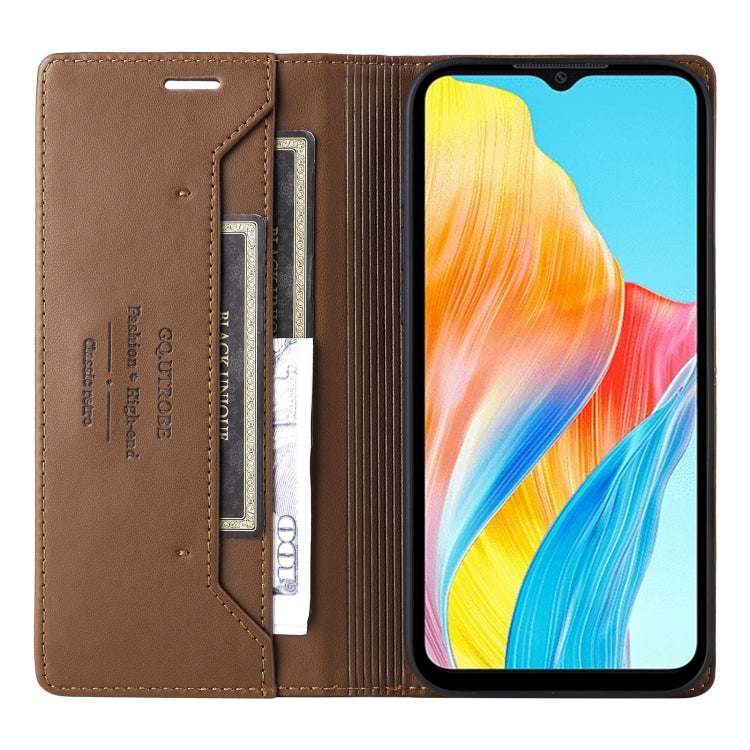 For OPPO A38 4G / A18 GQUTROBE G01 RFID Anti-theft Leather Phone Case