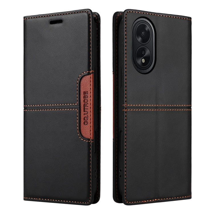 For OPPO A38 4G / A18 GQUTROBE G01 RFID Anti-theft Leather Phone Case