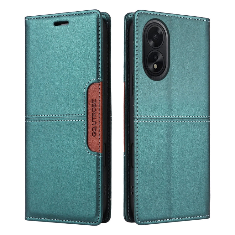 For OPPO A38 4G / A18 GQUTROBE G01 RFID Anti-theft Leather Phone Case