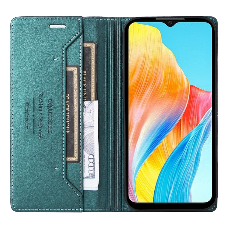For OPPO A38 4G / A18 GQUTROBE G01 RFID Anti-theft Leather Phone Case