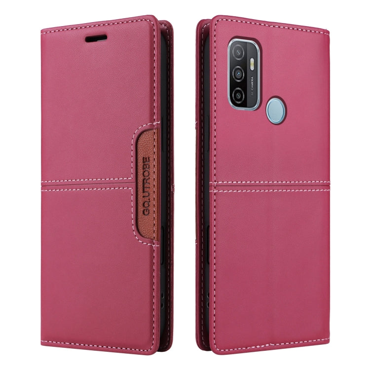 For OPPO A53 / A53s GQUTROBE G01 RFID Anti-theft Leather Phone Case