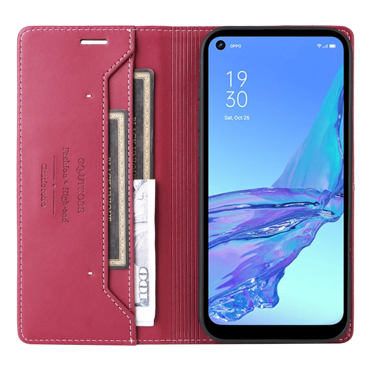 For OPPO A53 / A53s GQUTROBE G01 RFID Anti-theft Leather Phone Case