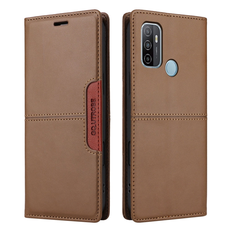 For OPPO A53 / A53s GQUTROBE G01 RFID Anti-theft Leather Phone Case