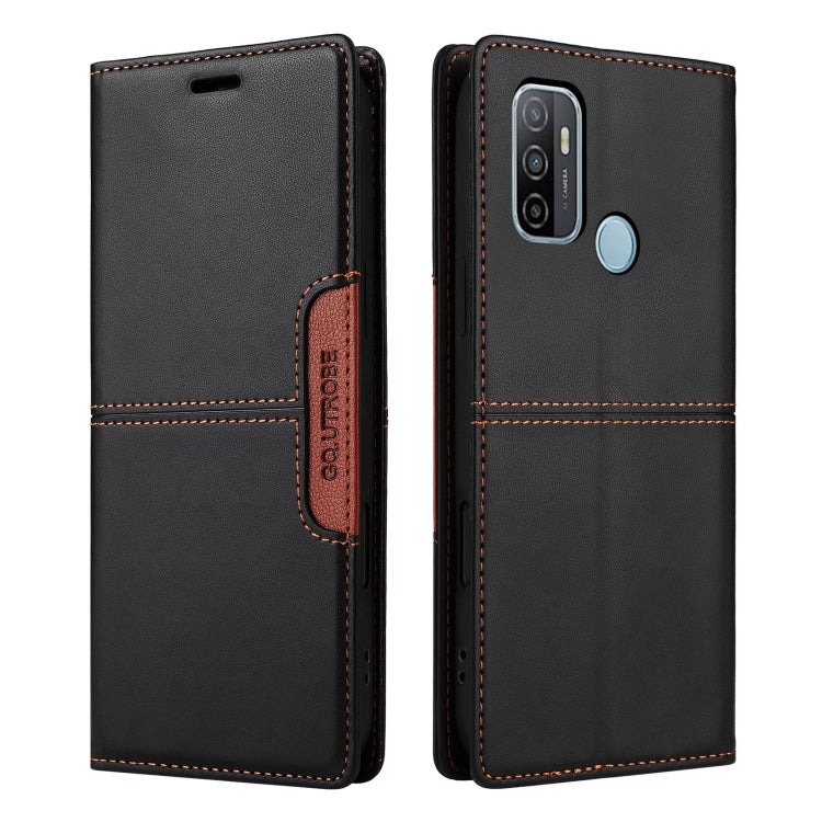 For OPPO A53 / A53s GQUTROBE G01 RFID Anti-theft Leather Phone Case