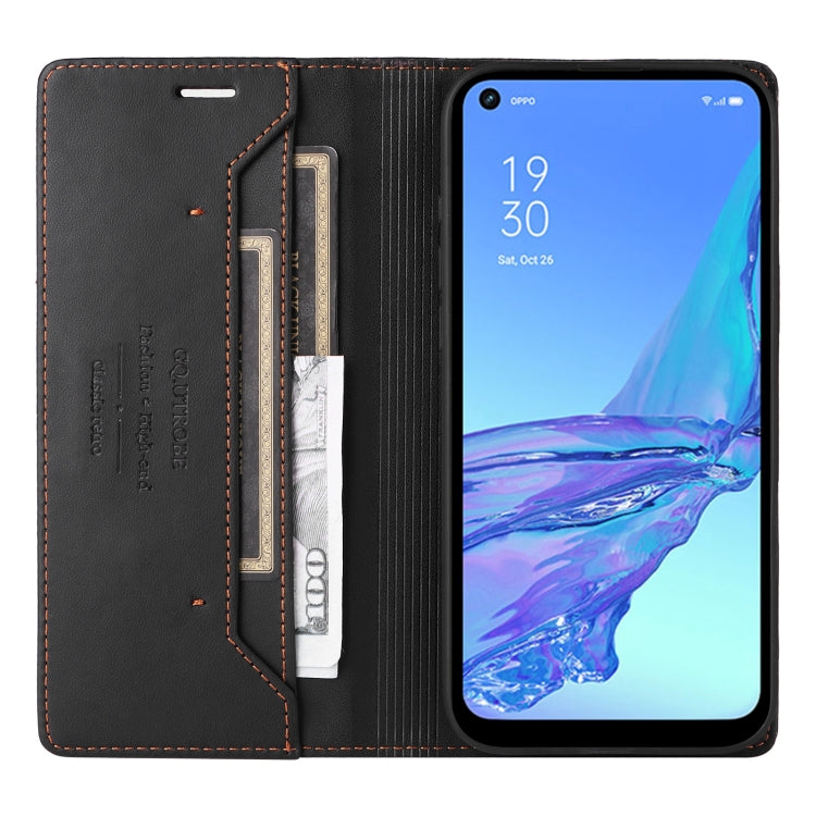 For OPPO A53 / A53s GQUTROBE G01 RFID Anti-theft Leather Phone Case