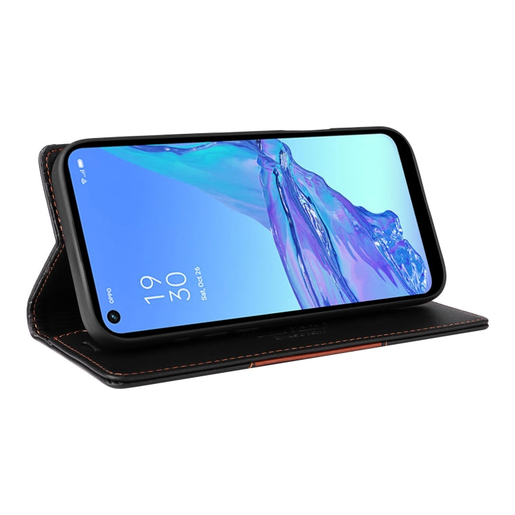 For OPPO A53 / A53s GQUTROBE G01 RFID Anti-theft Leather Phone Case