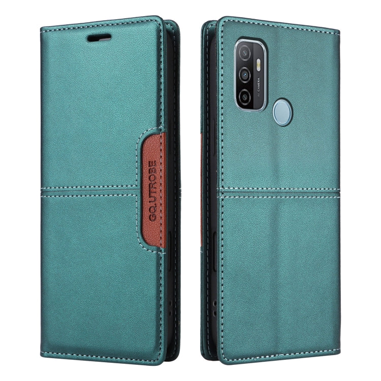 For OPPO A53 / A53s GQUTROBE G01 RFID Anti-theft Leather Phone Case
