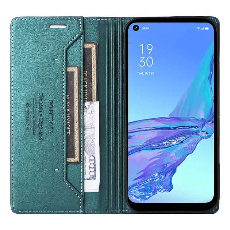 For OPPO A53 / A53s GQUTROBE G01 RFID Anti-theft Leather Phone Case