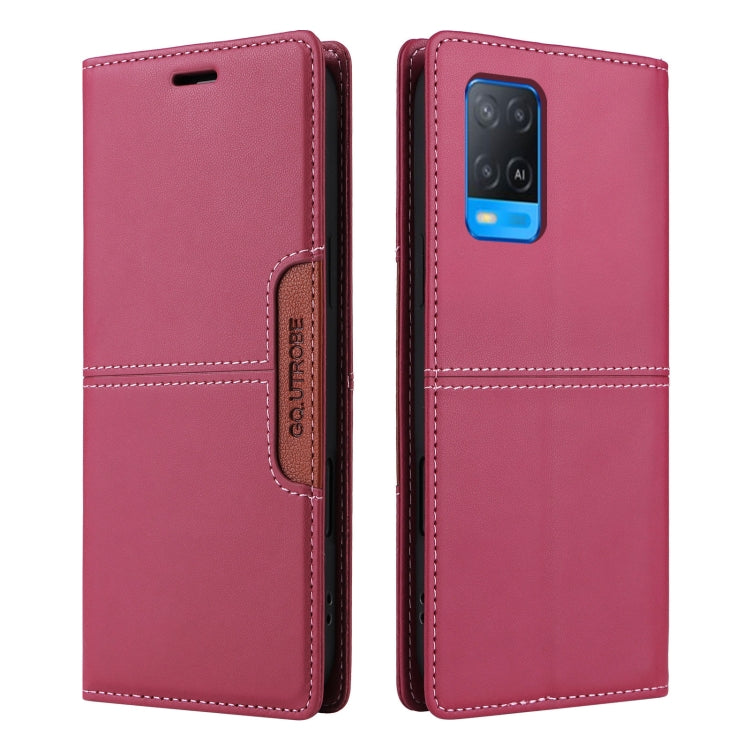 For OPPO A54 4G / A16 GQUTROBE G01 RFID Anti-theft Leather Phone Case