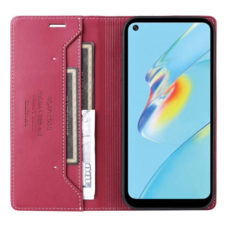 For OPPO A54 4G / A16 GQUTROBE G01 RFID Anti-theft Leather Phone Case