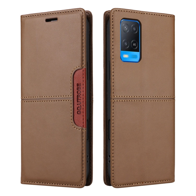 For OPPO A54 4G / A16 GQUTROBE G01 RFID Anti-theft Leather Phone Case