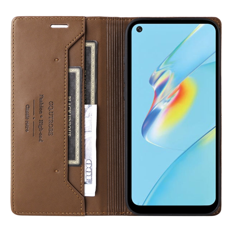 For OPPO A54 4G / A16 GQUTROBE G01 RFID Anti-theft Leather Phone Case