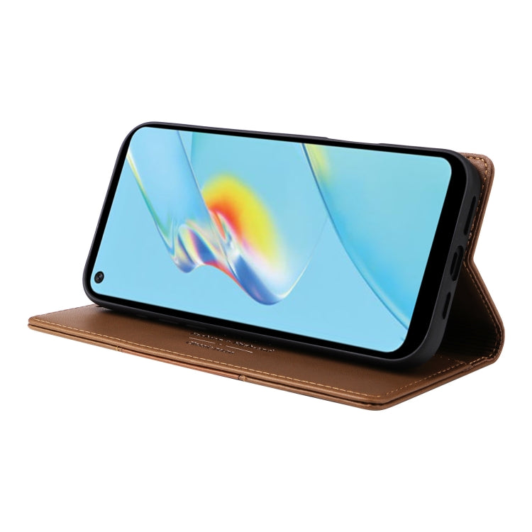 For OPPO A54 4G / A16 GQUTROBE G01 RFID Anti-theft Leather Phone Case