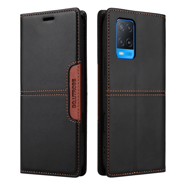 For OPPO A54 4G / A16 GQUTROBE G01 RFID Anti-theft Leather Phone Case