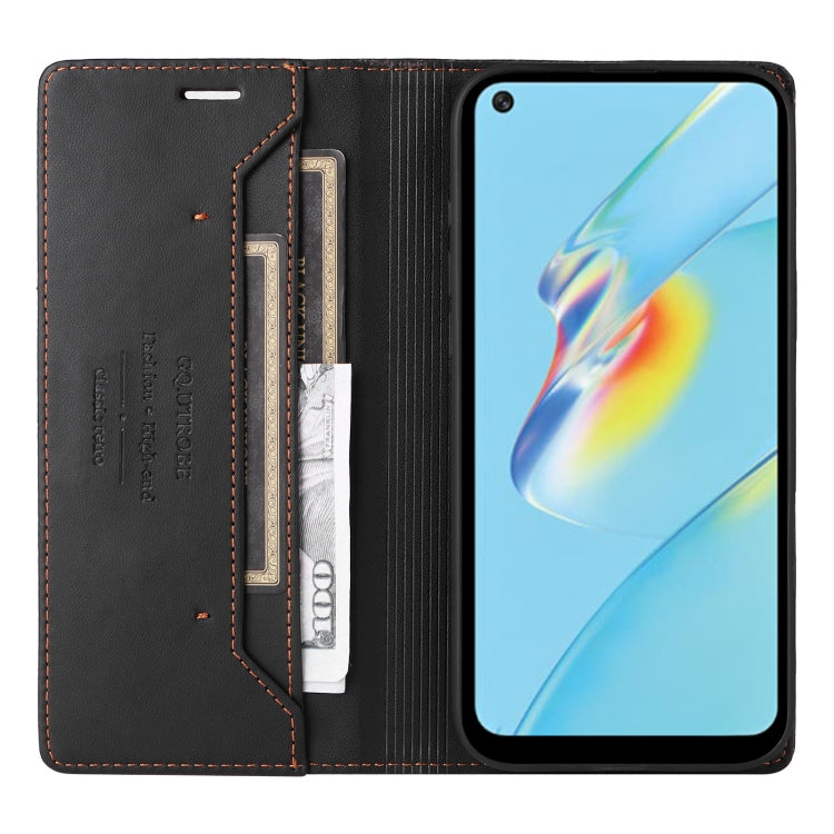 For OPPO A54 4G / A16 GQUTROBE G01 RFID Anti-theft Leather Phone Case