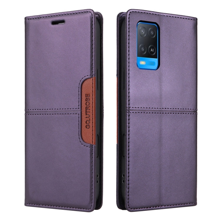 For OPPO A54 4G / A16 GQUTROBE G01 RFID Anti-theft Leather Phone Case