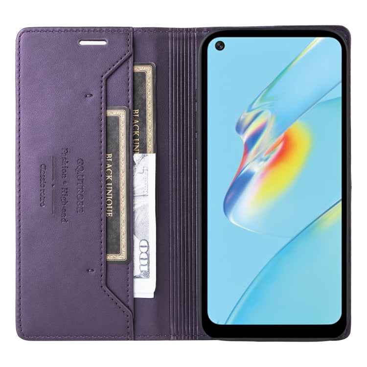 For OPPO A54 4G / A16 GQUTROBE G01 RFID Anti-theft Leather Phone Case