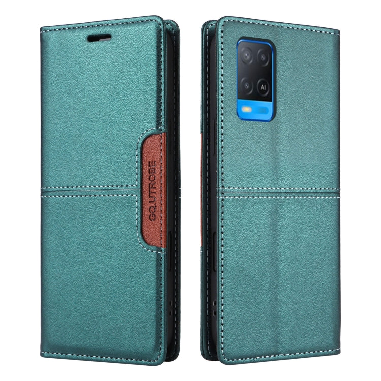 For OPPO A54 4G / A16 GQUTROBE G01 RFID Anti-theft Leather Phone Case